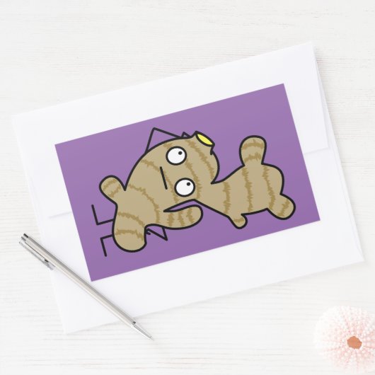 ショウガの根の健康なアジアスパイス 長方形シール (封筒)