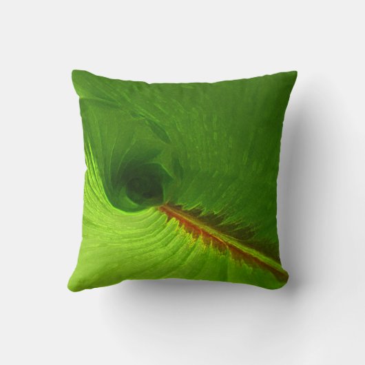 ショウガの葉の抽象芸術のアクセントの枕 クッション (裏面)