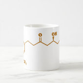 ショウガのGingerolの分子の化学式 コーヒーマグカップ (中央)