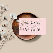 ショウガピンクの下着ファッションショップランジェリー 名刺