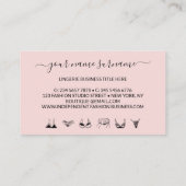 ショウガピンクの下着ファッションショップランジェリー 名刺 (裏面)