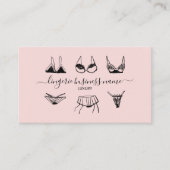 ショウガピンクの下着ファッションショップランジェリー 名刺 (正面)