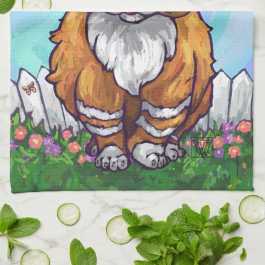 ショウガ猫のギフト及び付属品 キッチンタオル (折り畳み)