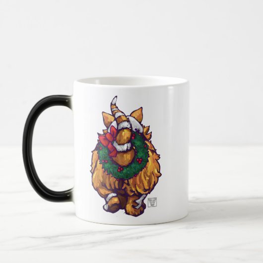 ショウガ猫のクリスマス モーフィングマグカップ (左)