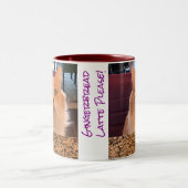 ショウガ猫の命令のジンジャーブレッドのラテお願いします! ツートーンマグカップ (中央)