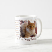 ショウガ猫猫の子ネコの幸せなBirhtdayのマグ コーヒーマグカップ (正面右)