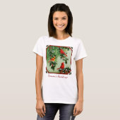 ショウジョウコウカチョウとヒイラギ Tシャツ (正面フル)
