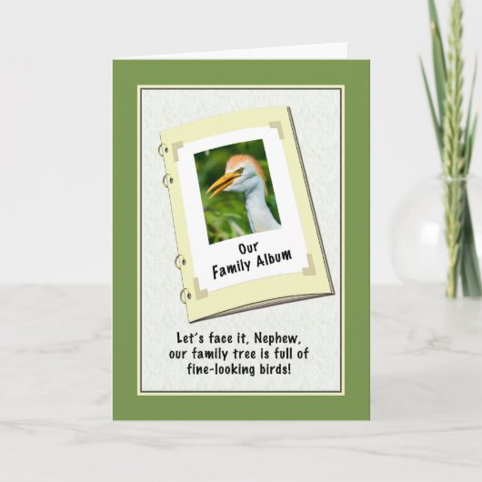 ショウジョウサギが付いている甥のバースデー・カード カード (正面)