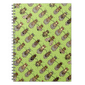 ショウジョウバエのミバエの遺伝学-突然変異体-ライム ノートブック (正面)