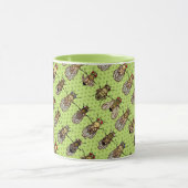 ショウジョウバエのミバエの遺伝学-突然変異体-ライム マグカップ (中央)