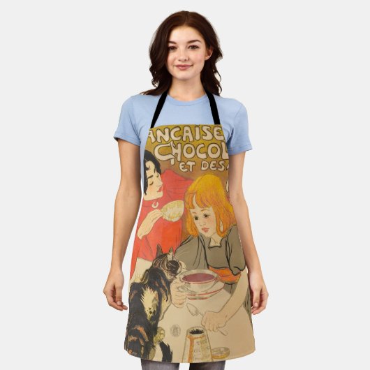 ショコフランスのラと紅茶の会社,アールヌーボー エプロン (着用した状態)