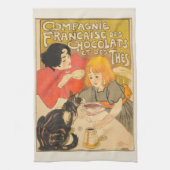 ショコフランスのラと紅茶の会社,アールヌーボー キッチンタオル (縦)