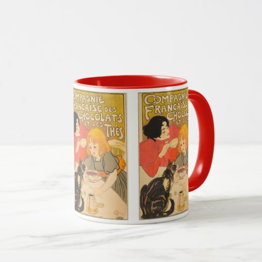 ショコフランスのラと紅茶の会社，アールヌーボー マグカップ (正面右)