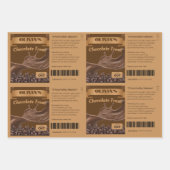 ショコホリおもしろいクス名ショコトリートタイル ラッピングペーパーシート (正面)