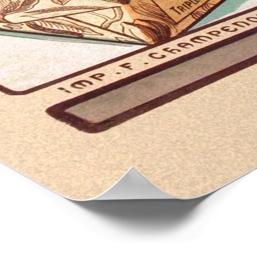 ショコラアイデアルフランスアールヌーボーヴィンテージウォールアート ポスター (角)