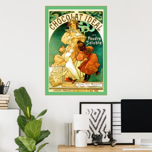 ショコラアルフォンスミュシャ~ヴィンテージアド ポスター (ホームオフィス)