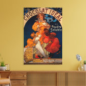 ショコライデアルヴィンテージポスターヨーロッパ キャンバスプリント (インサイチュ (リビング))