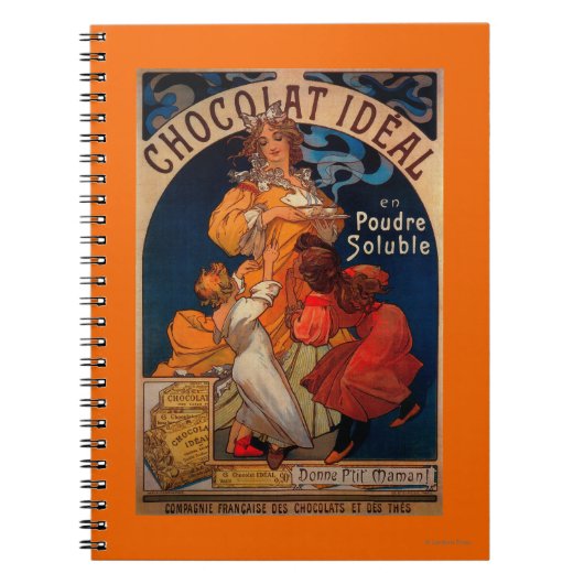 ショコライデアルヴィンテージポスターヨーロッパ ノートブック (正面)