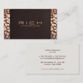 ショコラエレガントティエ茶と金ゴールド 名刺 (正面/裏面)