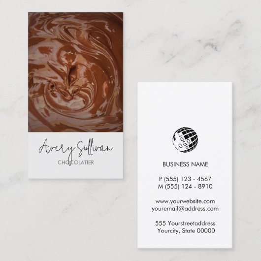 ショコラティエシェフベイカービジネスカード 名刺 (正面/裏面)