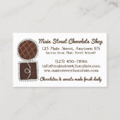 ショコラティエチョコレートショップキャンディストアボンボン 名刺 (裏面)