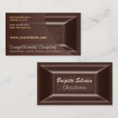 ショコラティエ名刺クリーミーなダークチョコレート 名刺 (正面/裏面)