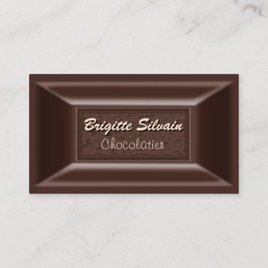 ショコラティエ名刺クリーミーなダークチョコレート 名刺 (裏面)
