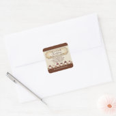 ショコラティエ表示カウンターのプロモーション スクエアシール (封筒)