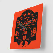 ショコラティエ・メーカー スクエア壁時計 (傾斜)