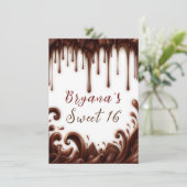 ショコラティドリップスチョコレートパーティー誕生日 招待状 (スタンド正面)