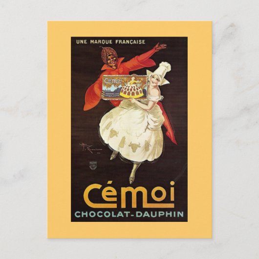 ショコラドーフィンフランスのガールズ1924 ポストカード (正面)