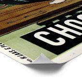 ショコラプランミルクチョコレートバーフランスの旧 ポスター (角)