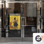 ショコラメニエ小さな女の子ウォール書ズ ウィンドウサイン (オフィスドア)