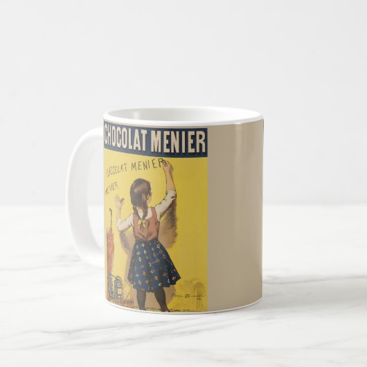 ショコラメニエ小さな女の子ウォール書ズ コーヒーマグカップ (正面左)
