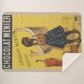 ショコラメニエ小さな女の子ウォール書ズ シェルパブランケット (正面(横))