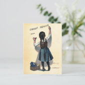 ショコラメニエ小さな女の子ウォール書ズ ポストカード (スタンド正面)