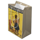 ショコラメニエ小さな女の子ウォール書ズ ミディアムペーパーバッグ (正面アングル)