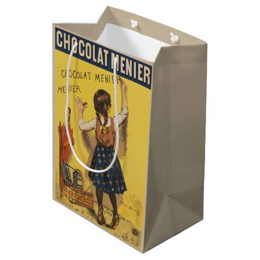 ショコラメニエ小さな女の子ウォール書ズ ミディアムペーパーバッグ (裏面アングル)