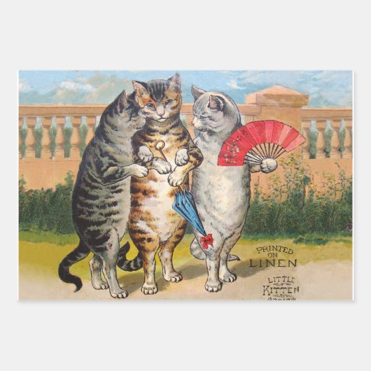 ショコラメニエ小さな女の子ウォール書ズ ラッピングペーパーシート (正面3)