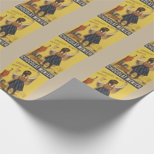 ショコラメニエ小さな女の子ウォール書ズ ラッピングペーパー (角)