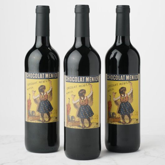 ショコラメニエ小さな女の子ウォール書ズ ワインラベル (ボトル)