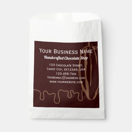 ショコラモダンティエチョコレートショップ包装紙 フェイバーバッグ (正面)
