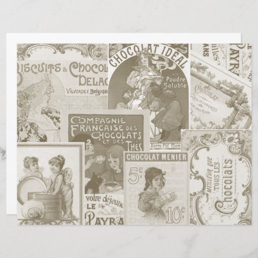 ショコラ・フランカイス・パブリティエ・デクーページ・エ・コラージュ (正面/裏面)