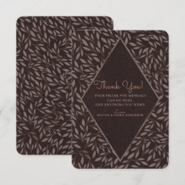 ショコラ モーブ ピンクの葉 植物学 感謝 招待状