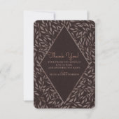 ショコラ モーブ ピンクの葉 植物学 感謝 招待状 (正面)