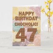 ショコリア47番目の誕生日カード カード (黄色い花)