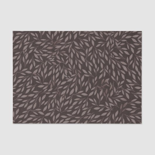 ショコレート　モーブ　ピンク　リーフ　ボタニカル　ウェディング 薄葉紙 (正面)