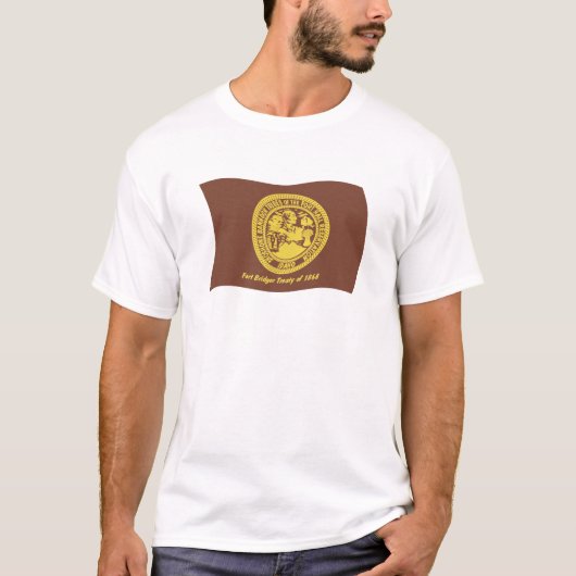 ショショーニーバンノック部族旗シャツ Tシャツ (正面)