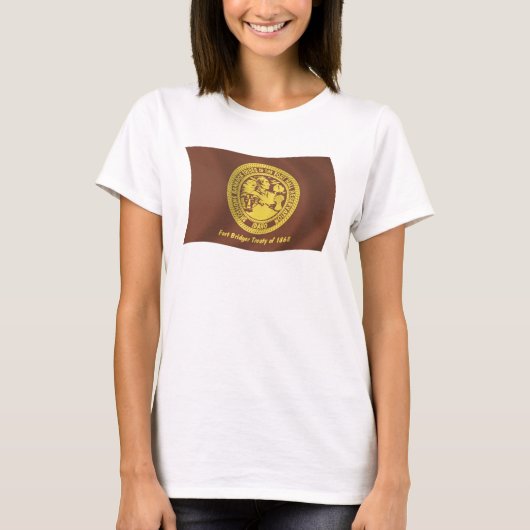 ショショーニ・バノック部族旗シャツ Tシャツ (正面)