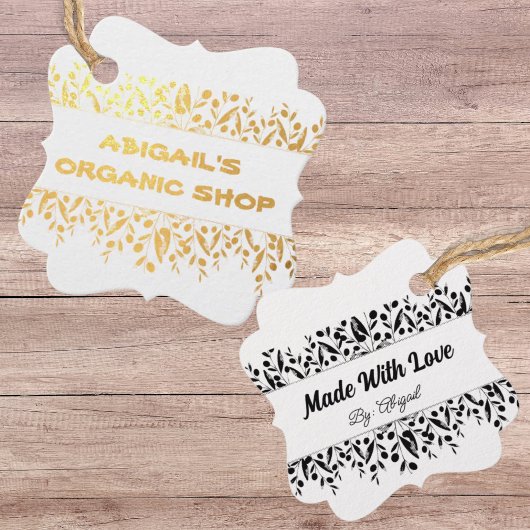 ショッオーガニックプモダン・ビジネス名のパッケージラベル フェイバータグ